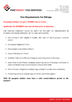 Ethiopa Visa Requirements