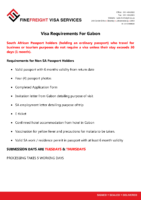 Gabon Visa Requirements