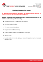 Jordan Visa Requirements