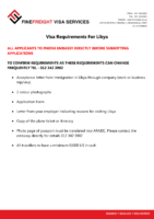 Libya Visa Requirements