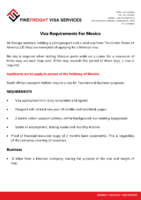 Mexico Visa Requirements