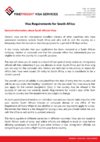 South Africa Visa Requirements