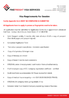 Sweden Visa Requirements