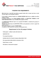 Tanzania Visa Requirements